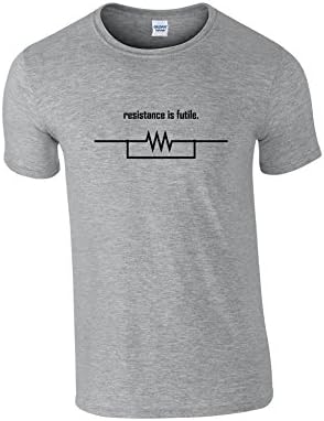 Resistance Is Futile Short Sleeve T-Shirt Tee Mens S M L XL 2XL Geek Electronics Electrician