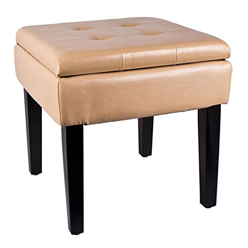 Hochwertige Sitztruhe/Sitzhocker mit Stauraum beige