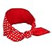 Sea Team Bows Red with White Polka Dots Double Wide Headwrap Cotton Headband