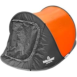 Milestone Camping Tienda instantánea para dos personas Naranja