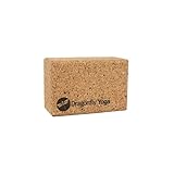 Dragonfly Yoga Cork and Recycled EVA Foam Yoga Block, 4-Inch