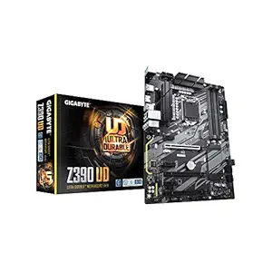 GIGABYTE Intel  Z390 UD Motherboard with 10+2 Digital PWM Design, 2-Way Crossfire Multi-Graphics, Gaming LAN, Smart Fan 5, PCIe Gen3 X4 M.2, PCIe X16 Slot Armor with Ultra Durable Design