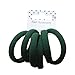 Set of 6 Bottle Green Soft Jersey Endless Hair Elastics Bobbles Bands