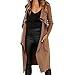 Produktbild Sannysis Damen Herbst Winter Cardigan Lange Ärmel Pullover Langarm Leder Open Front Short Cardigan Anzug Jacke Solid Lang Mantel