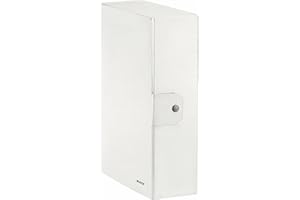 LEITZ Wow Cartella Progetti in Cartoncino Plastificato, Bianco (Metallizzato), Dorso 10 cm