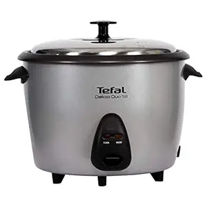 Tefal 700W Delicio Duo Rice Cooker with 2 Cooking Bowls , 1.8L (Silver)