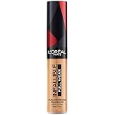 L'Oreal Paris Full Coverage Concealer, High Cover, Waterproof Formula, Long-lasting, For Undereye Circles and Blemishes, For 