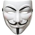 V for Vendetta Mask - Guy Fawkes, Hacker, Anonymous, Purge, Horror, Cosplay, Masquerade, Act, Commemoration, 5th November, Carnival, Halloween, Festival, Bonfire Night, On Size, All Ages, Colour Theme