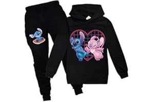 ZHANGYAOSHU Kinder Pullover Hoodie und Jogging Hosen, Mädchen Jungen Cartoon Mode Langarm Sweatshirts für 3-14 Jahre alt