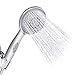 Produktbild FYLINA Duschkopf Handbrause, 5 Strahlarten Hochdruck Handheld Brausekopf Wasserhahn Filter, Wassersparend Duschbrause Dusch Kopf mit Antikalk-Funktion und Wasserstoppfunktion, Chrom, 02