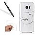 Produktbild Galaxy S7 Transparent Schutzhülle,Galaxy S7 Handyhülle,Leeook Ultra Dünn Durchsichtig Transparente Schlank Kratzfest Tpu Bumper Hülle Muster Cool Schön Smile Weiche Silikon Crystal Clear Slim Flexibel Tasche Etui Cover für Samsung Galaxy S7 + 1 x Schwarz Eingabestift-Smile