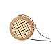 Produktbild Runde Rattan Tasche Korbtasche, Stroh Umhängetasche Crossbody Tasche Handmade Sommer Strand Geldbörse Und Handtaschen Für Frauen Hellbraun