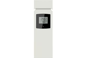 Geevon Remote Outdoor Sensor with LCD Display for Wireless Weather Station, Indoor Outdoor Thermometer Replacement (White)