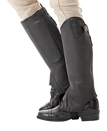 Shires-Elmswell-Leather-Gaiters-9625-Long-Black-Gaiters-12-Calf-x-13