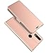 Produktbild BasicStock Huawei Y9 2019 Hülle Leder, PU Ledertasche etui Schutzhülle Tasche Slim Flip Case Cover mit Magnetverschluss für Huawei Y9 2019(Rose Gold)