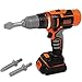 Produktbild Unbekannt Elektronischer Black+Decker 3in1 Akku-Schrauber mit Rechts-Links Lauf, Licht: Spielwerkzeug Kinder Werkzeug Spielzeug Bohrschrauber