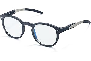 Horus X • Okrągłe okulary komputerowe z filtrem światła niebieskiego | Przeciw zmęczeniu oczu | Dla małych twarzy | Revo Clear