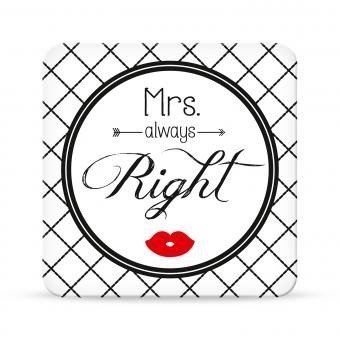 Sheepworld, Gruss & Co - 44628 - Untersetzer Nr. C6, Mrs. always Right, Kork, 9,5cm x 9,5cm