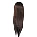 Hairdressing 70% Deep Brown Professional Real Hair 26 Inch,CoastaCloud Training Mannequin Head Hairdresser Human Hair with Clamp