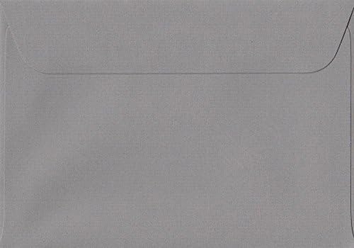 Pack of 50 Graphite Grey 114mm x 162mm Peel/Seal 100gsm C6/A6 Paper Coloured Envelopes