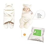 baby pakete zur geburt Babyschlafsäcke, 99% natürliche Baumwolle für Futter und 99% Polyester Fleece für die Oberfläche, am besten für Babys zarte Haut. Atmungsaktiv, Sicherheit und Gesundheit. Plüsch Babyschlafsäcke mit beinen kuscheln dein baby, um es gemütlich, super bequem und sicher zu halten