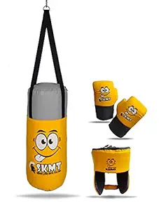 SKMT Kids Boxing Kit with Filled Punching Bag, Gloves and Headgear, Age Group 2-7 Years & 7-13 Years