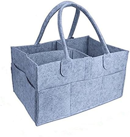 Extra Large Baby Diaper Caddy Organizer | NAMEE Nursery Storage Bin Tote Bag for Wipes Toys | Portable Car Organizer for Diapers and Wipes | Baby Shower Gift Basket for Boy Girl | Newborn Registry Must Haves