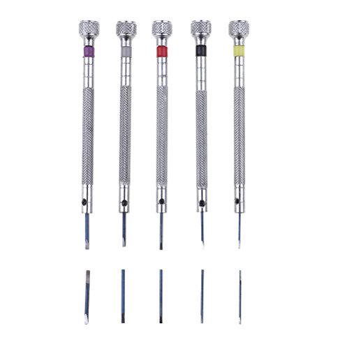 Preisvergleich Produktbild Smiday 5 PCS Schraubendreher Präzisions-Schraubendreher für Uhrmacher Juwelier Reparatur