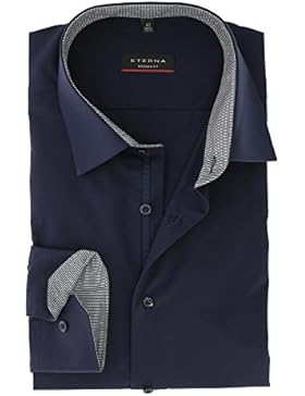 ETERNA Langarm Hemd MODERN FIT Chambray unifarben