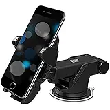 ELV Car Mount Adjustable Car Phone Holder Universal Long Arm, Windshield for Smartphones - Black