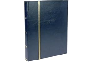 SAFE 115-4 album pour timbres avec 32 pages blanches, couverture en cuir de luxe (bleu)