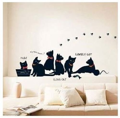 ich liebe Katze! Wandtattoo Wall sticker Kinderzimmer Geschenk Bogen Gr.: 33*60cm