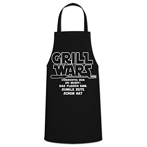 Wotan Textil Grill WARS, Grillschürze Barbeque, Schwarz, Einheitsgröße