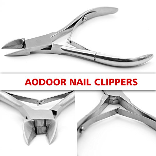 Aodoor Edelstahl Eingewachsene Nägel Eckenzange, super spitz ,Sicherheit Fußpflege, Für Fingernägel Fußnägel, Toe Pediküre Maniküre Werkzeuge, Nagelscherer Nagelhautmesser Nippers Ingrown Pediküre Maniküre Werkzeug - 6