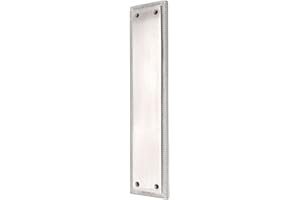 Infinity Decor Polished Chrome Georgian Style Brass Finger Push Plate 280mm - Ideal for Internal or External Front Door Gates