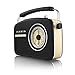 Price comparison product image Akai A60010 Portable 4 Band Retro Radio, 14 W - Black