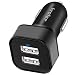 Produktbild iVoler Dual Port Auto Ladegerät 24W (5V / 4,8A) 2 Port USB Kfz Ladegerät Autoladegerät mit Qsmart Technologie für iPhone, iPad Pro / Air / Mini, Samsung Galaxy / Note, HTC, LG, Huawei, Xiaomi, alle Smartphones, Tablets, Bluetooth Geräten, Powerbank und mehr (Schwarz / Space Grau)