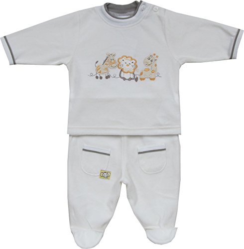 Schnizler Unisex Baby Nickianzug Strampelhose Sarafi Friends  Leisure Suit -  Beige - 56 cm