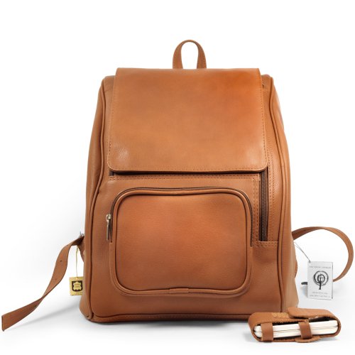 Großer Lederrucksack Größe L / Laptop Rucksack bis 15,6 Zoll, für Damen und Herren, Cognac-Braun, Jahn-Tasche 711 - 2