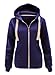 Fab Style Ladies Plain Sweatshirt Womens Fleece Zip Hooded Jacket Top Plus Sizes 16-20