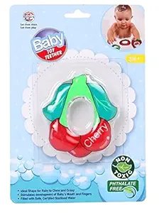 CNS Cherry Baby Teether for 3 to 6 Month Baby - Super Soft Silicone Teether | BPA Free & Toxic Free | Easy to Grasp,Hold and chew | 3 Months & Above | Infant Toys (Cherry)