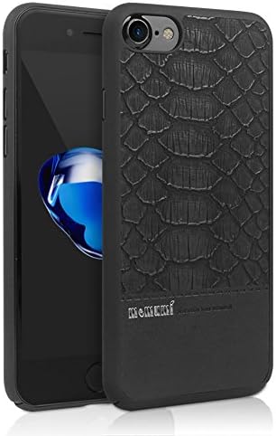 For iPhone 7 leather back cover, PC fashion Tridimentional alligator PU leather case for iPhone 7 (Black)