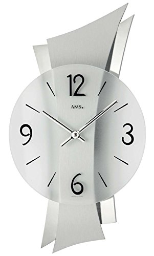AMS 9398 Wanduhr Glas Modern