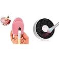 COSLUXE Makeup Brush Cleaning Tool - Makeup Brush Quick Cleaner Sponge box 1, Makeup Brush Cleaner Silicone 1 - Removes Shadow Color from Your Brush