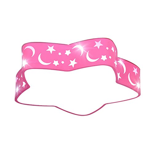 NAUY- Fünfzackigen Stern Kinderzimmer Decke Jungen-Raum-Ideen nette Karikatur-Sterne-Mädchen-Schlafzimmer-LED-Lampen ( größe : Pink 38cm LED 18w White Light )