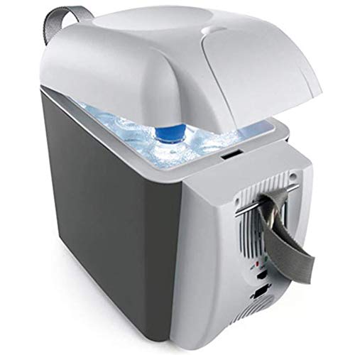 DHU 7L Nevera Portatil Pequeia Electrica 12V 220V Nevera Termoeléctrica Mini Refrigerador Ideal para Coche Hogar Y Aire Libre