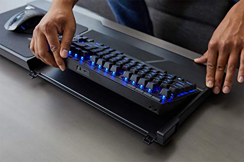 Corsair K63  inal  mbrico Teclado Gaming mec  nico  Cherry MX Rojo  Retroiluminaci  n LED Azules  QWERTZ  Negro