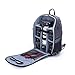 Produktbild Wasserdichter, Professioneller Kamerarucksack 15,6 Zoll Laptop 3-4 Ersatzlinsen Stativ Verdicktes Verstellbares Schaumstoff-Fach Geeignet Für Canon Nikon Sony Konka Rucksack,Gray,46 * 32 * 18cm