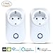 Produktbild Intelligente Steckdose,CrazyFire 2 Pack WLAN Steckdose Smart Plug für IOS und Android für Haus und Büro Fernbedienungsschalter
