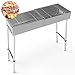 Produktbild DASGF Faltbarer BBQ-Grill, Edelstahl-Holzkohlegrill-Grill FüR Wohnmobile, Backpacking, Garten, Kochen Im Freien, Camping-Picknick